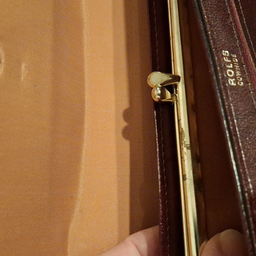 Vintage ROLFS Cowhide Wallet With Checkbook$$ - Picture 7 of 7